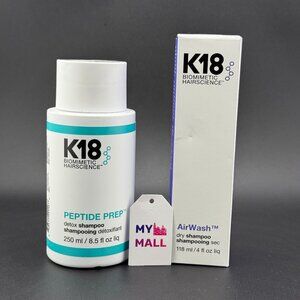 *NEW* k18 peptide prep™ detox shampoo & k18 air wash dry shampoo
